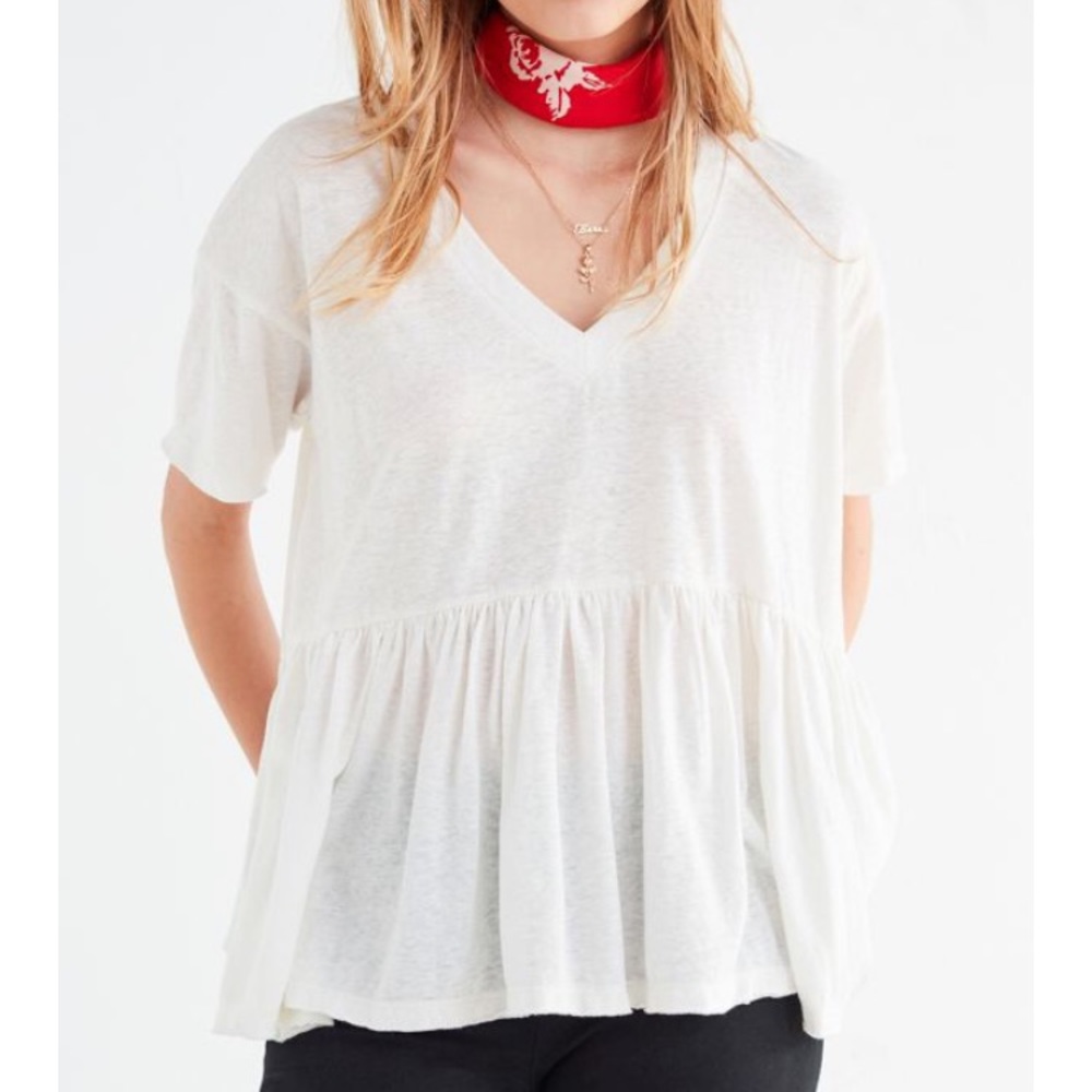 Urban outfitters peplum babydoll tee